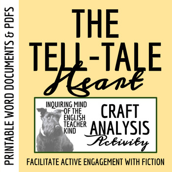 Preview of "The Tell Tale Heart" by Edgar Allan Poe Craft Analysis Activity for High School