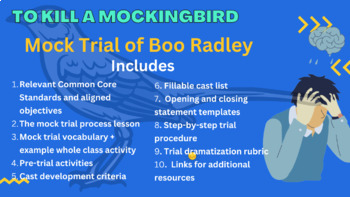 Preview of  The Title I Classroom: Too Kill a Mockingbird--Boo Radley Mock Trial