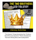 "The Two Brothers" Leo Tolstoy Literacy Activities