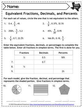 The ULTIMATE 6th Grade Math TEKS Worksheets Bundle ⭐ STAAR ...