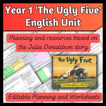 Preview of 'The Ugly Five' Year 1 English Unit
