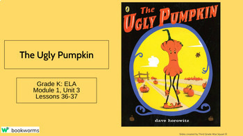 Preview of "The Ugly Pumpkin" Google Slides- Bookworms Supplement