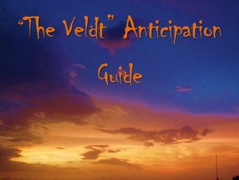 Preview of "The Veldt" Anticipation Guide Free