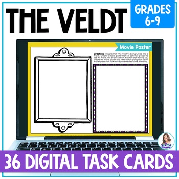 Preview of The Veldt by Ray Bradbury - Digital Short Story Task Cards - Middle School ELA