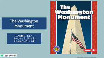 Preview of "The Washington Monument" Google Slides- Bookworms Supplement