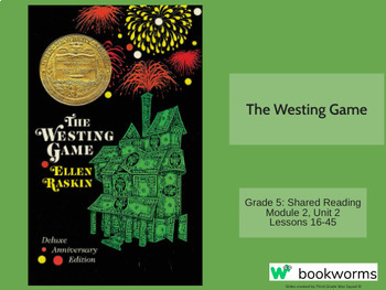 Preview of "The Westing Game" Google Slides- Bookworms Supplement