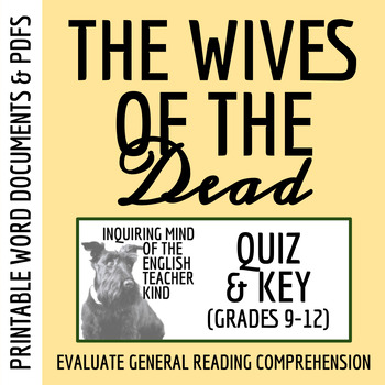The Wives of the Dead by Nathaniel Hawthorne Quiz and Answer Key
