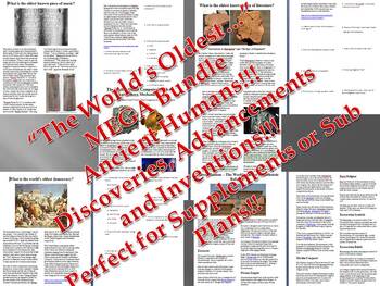 Preview of "The World's Oldest....MEGA BUNDLE!!! 28 informational reading assignments!