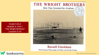 Preview of "The Wright Brothers" Google Slides- Bookworms Supplement