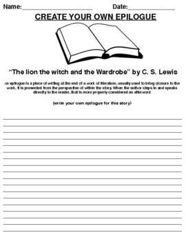 “The lion the witch and the Wardrobe” by C. S. Lewis UDL EPILOGUE ...