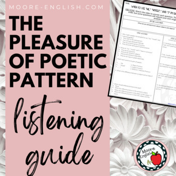 Preview of "The pleasure of poetic pattern" Ted-ed Listening Guide / Google Ready 