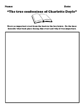 Preview of “The true confessions of Charlotte Doyle” Event Worksheet (UDL)