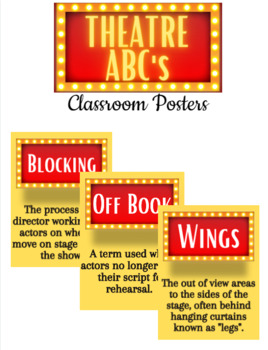Preview of "Theatre ABC's": Posters for the Drama Classroom!