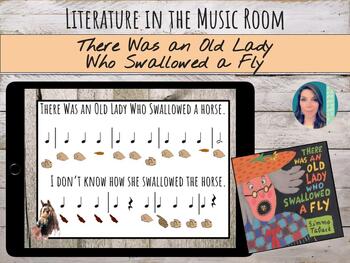 Preview of "There Was an Old Lady Who Swallowed a Fly" Song, Solfege, Book, Music Lesson