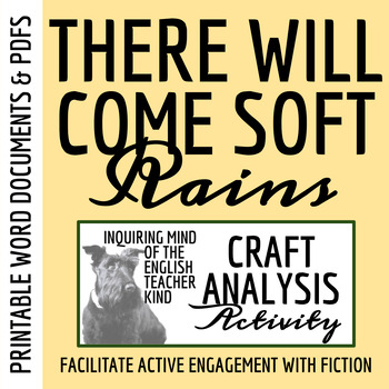 Preview of "There Will Come Soft Rains" by Ray Bradbury Craft Analysis Worksheet