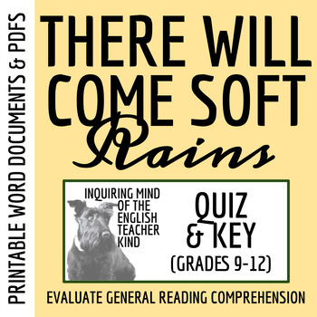Preview of "There Will Come Soft Rains" by Ray Bradbury Quizzes and Answer Keys