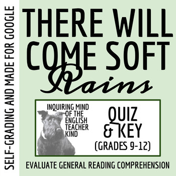 Preview of "There Will Come Soft Rains" by Ray Bradbury Quizzes and Answer Keys (Google)