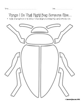 Things That Bug Me Worksheet