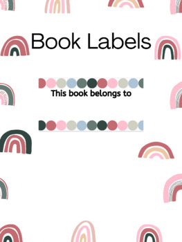 Preview of "This Book Belongs To" Labels