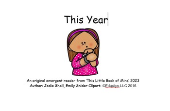 Preview of "This Year" Emergent Reader