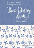 "Those Wintery Sundays" by Robert Hayden Literary Elements