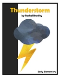 "Thunderstorm" -- early elementary sheet music w/ duet. Be