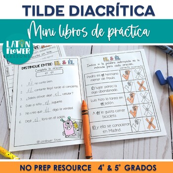 Preview of  Tilde Diacrítica Mini Libros de Práctica