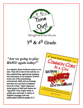 Preview of "Time Out!" Time to the Minute 3rd & 4th Common Core Grade Game Packet