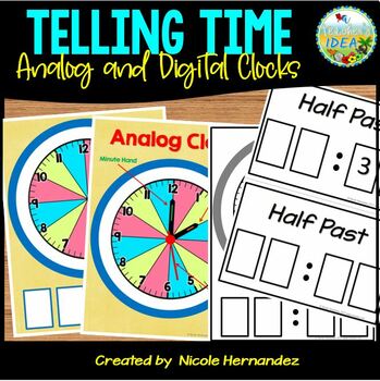 Preview of  Time on Analog and Digital Clocks Posters and Cards