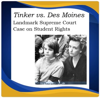 Preview of "Tinker vs. Des Moines" close reading - understanding students' rights with KEY