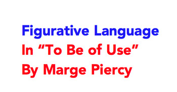 marge piercy to be of use