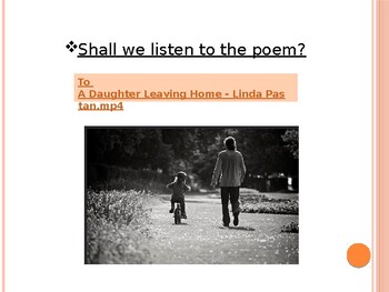 to a daughter leaving home poem analysis