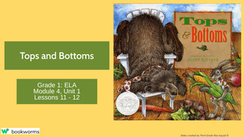 Preview of "Tops and Bottoms" Google Slides- Bookworms Supplement