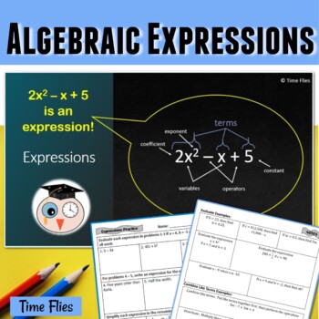 Preview of Simplifying and Evaluating Algebraic Expressions