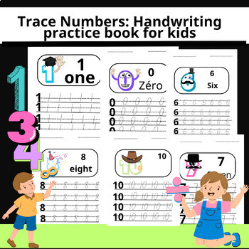 Preview of ‏Tracing Numbers & Number Words‏ 0_10 Sheets‏