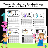 ‏Tracing Numbers & Number Words‏ 0_10 Sheets‏