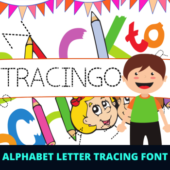 Preview of (Tracingo) Traceable Font Make your own Tracing Book For Preschoolers