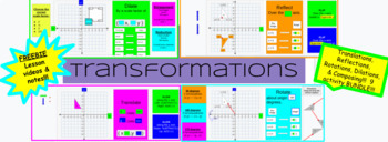 Preview of Transformations BUNDLE(congruence and Similarity) w/ FREE videos and notes!
