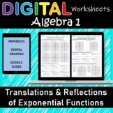⭐Transformations of Exponential Functions Digital Workshee