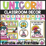 Trending Now Unicorn Editable Classroom Decor 