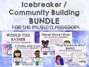 Preview of "Tried & True" Music Classroom Icebreaker Bundle / First Day Music Activities