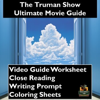 Preview of Truman Show Video Guide: Worksheets, Close Reading, Coloring Sheets, & More!