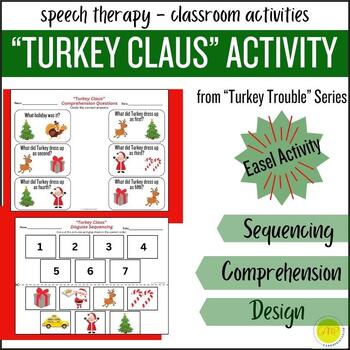 Preview of "Turkey Claus" Easel Activities Book Companion Christmas Bundle,Digital/Internet