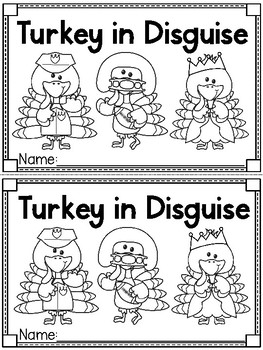 Preview of "Turkey in Disguise" (A Thanksgiving Emergent Reader and Activity Dollar Deal)