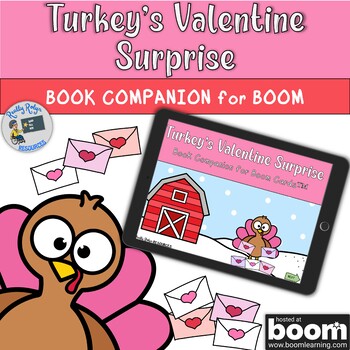 Preview of "Turkey's Valentine Surprise" Book Companion Boom Cards