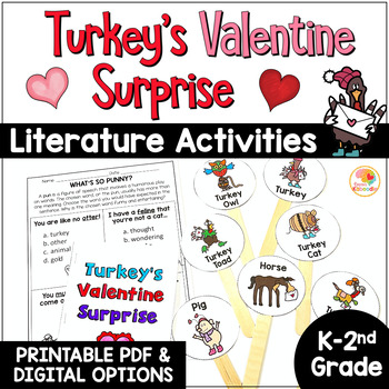 Preview of Turkeys Valentine Surprise | Speech Therapy | Retelling, Sequencing Activities