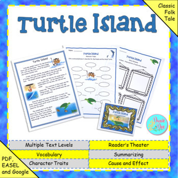 Preview of "Turtle Island" Native American Folktale Reading Comprehension Resource