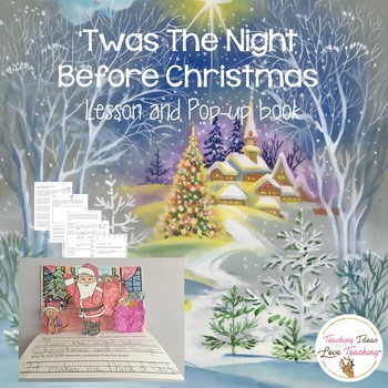 Preview of Twas The Night Before Christmas Activities and Diorama Pop Up Book