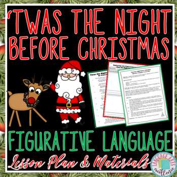 Preview of 'Twas the Night Before Christmas Figurative Language Lesson Plan