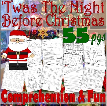 Preview of ‘Twas the Night Before Christmas Read Aloud Book Study Companion Comprehension